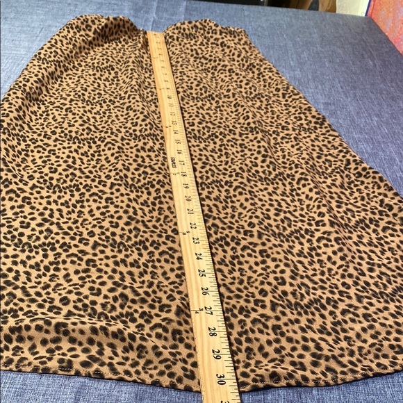 Nasty Gal Leopard Print Slip Midi Skirt Women’s Size 8 Brown Animal Satin A-Line - Picture 8 of 8